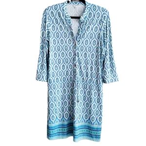 Cabana Life Blue Patterned Mini Dress